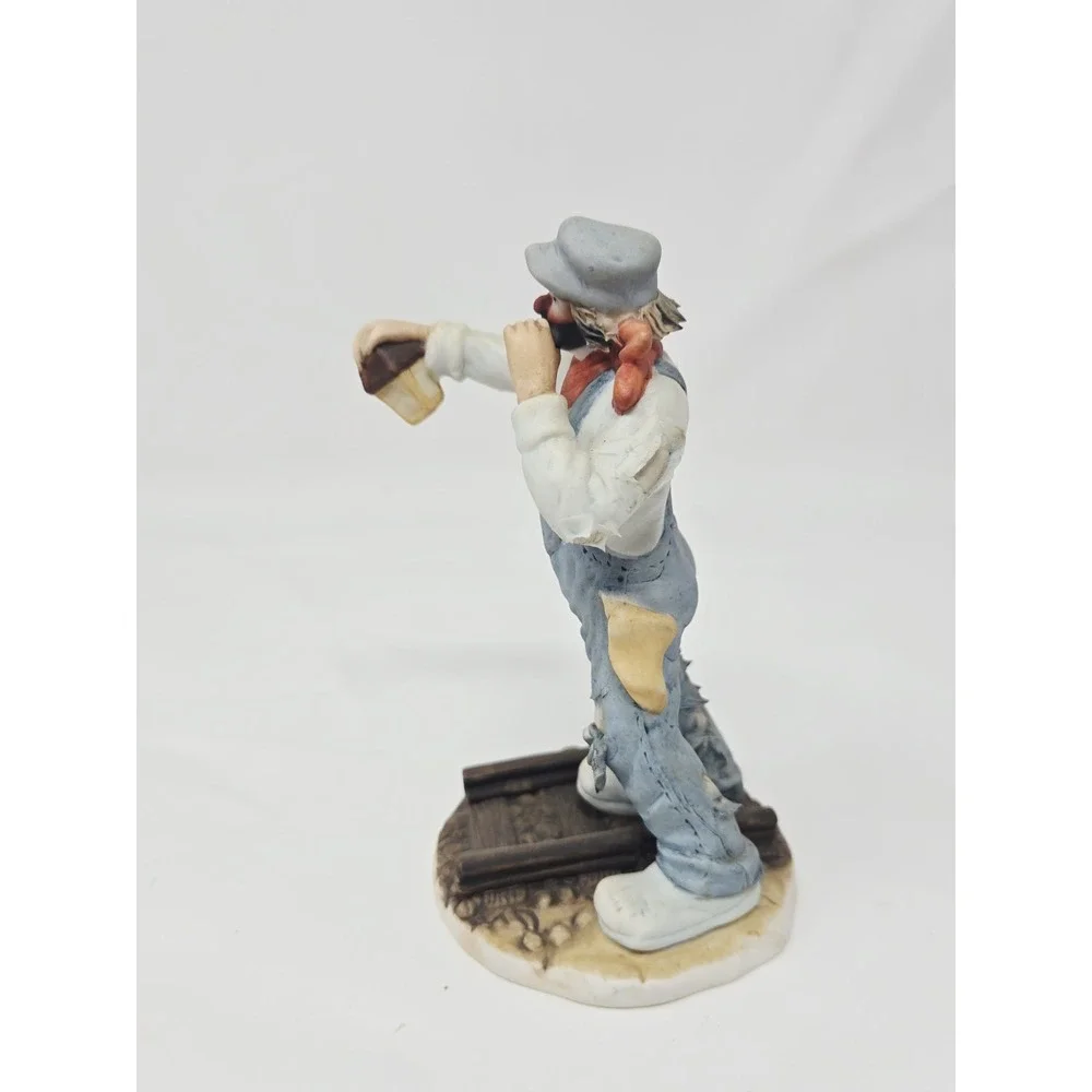 Emmett Kelly JR‎ Porcelain Clown Lumber Jack Lantern Railroad Figurine
